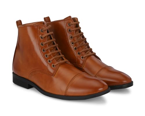 Image of Server Men's Chelsea Ankle Boots | Casual Boots for Men | Ankle Height Boots| All Day wear | Comfortable Formal Office & Business Wear Shoes | Lace up Boots | Derby Boots