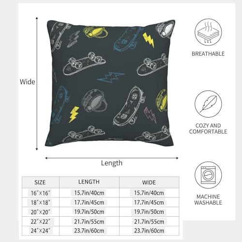 Housse de coussin motif graffiti pour relooker un canapé de salon