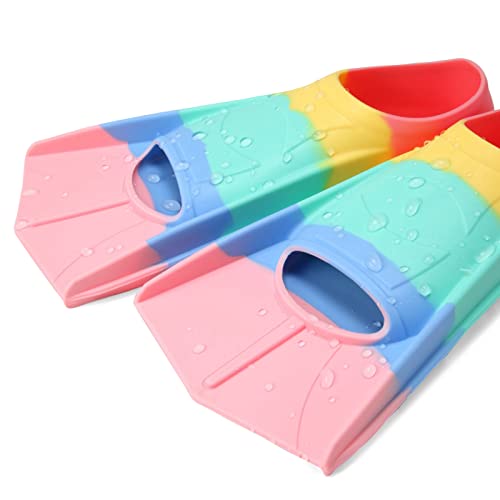 Foyinbet Kids Swim Fins,Short Youth Fins Swimming Flippers For Lap Swimming And Training For Children,Girls,Boys X-Small #TOP6