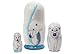 Golden Cockerel Polar Bear Nesting Doll 3pc. /3. 5