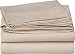 Cotton Sateen Twin Bed-Sheet-Set Beige - 3 Piece Bedding Set, Flat Sheet, Fitted Sheet and a Pillow Case- Breathable, Cozy & Comfortable, Hotel Quality Extremely Durable - By Utopia Bedding (Twin, Beige)