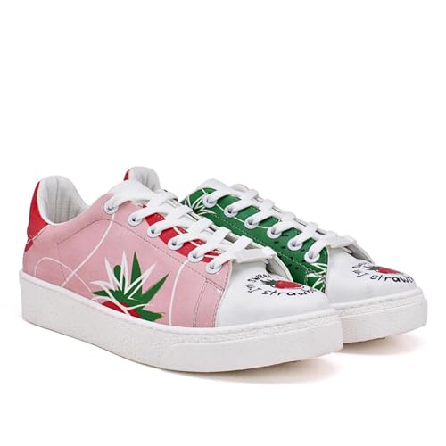 Colorful Printed Sneakers, Retro Women's Shoes, Handmade Multicolored Sneakers, Special Occasion Gift (Multicolor, 6)