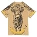 Jucciaco Swing Shirts Yak Banana Retro Cow Rashguard Short Sleeve Boy Swimsuit Sunscreen T-Shirts Sun Swimwear Sets UPF 50+