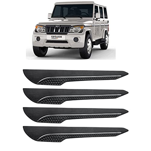 Image of AOSIS-Car Bumper Protector /Bumper Guard for Mahindra Bolero Power with Single Chrome Stripe (4-Pcs)