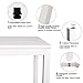 Need 55 Inch Large Computer Desk - Modern Simple Style Home Office Gaming Desk, Basic Writing Table for Study Student, White Metal Frame, White