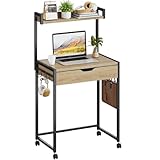 Table mobile pour n'importe quelle pièce : avec 4 roulettes, ce bureau d'ordinateur ou table de salon est facile à déplacer. Parfait pour ajuster de manière flexible l'emplacement de cette table polyvalente