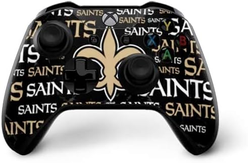 Skinit Decal Gaming Skin Compatible with Xbox One X Bundle - Officially Licensed NFL New Orleans Saints Black Blast Design