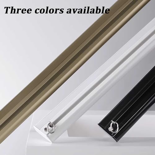 Riel de techo de aluminio blanco de 3,6 m para instalar cortinas modernas sin ruido 3