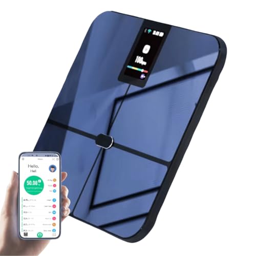 Bilancia Pesapersone Digitale Smart Professionale 180kg - Impedenziometrica con WiFi & Bluetooth, 16 Parametri BIA, Alta Precisione 0,1kg, 4 Elettrodi e Display a Colori TFT