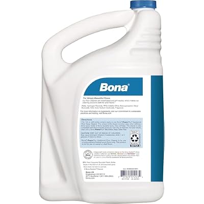 Bona PowerPlus Hardwood Floor Deep Cleaner Refill - 128 fl oz - Refill for Bona Spray Mops and Spray Bottles - Residue-Free Floor Cleaning Solution for Wood Floors