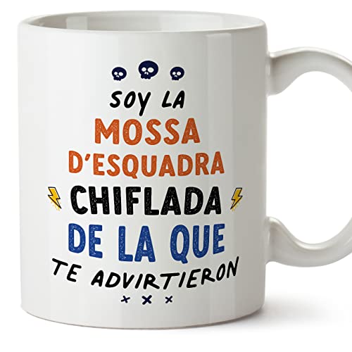 MUGFFINS Tazas para MOSSA D'ESQUADRA mujer - En Español - Todos te advirtieron - 11 oz / 330 ml - Regalo original y divertido