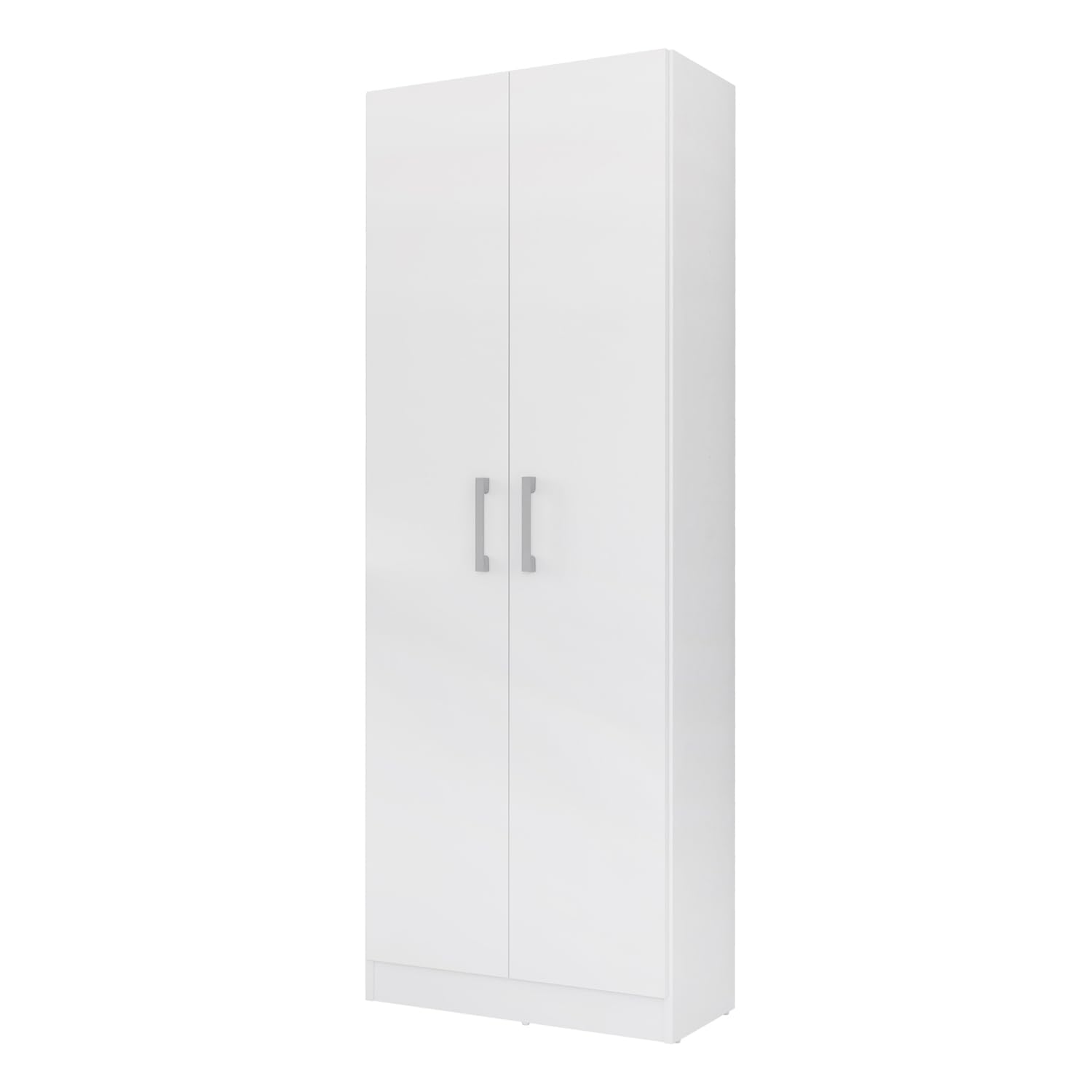 Armario escobero Multiusos 2 Puertas. Color Blanco (Alto 170 cm/Ancho 61 cm/Fondo 30 cm) - 61 x 170 x 30 cm