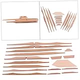 DECORNIJIA 17個スプルースブレース木材 点入り 軽量ブラウン色 アコースティ