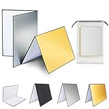 1 2 unids reflector de luz de cartón 3 en 1 Fotografía de Alimentos Reflector de Fotografía Difusor de Luz Plegable, para Fotografía de Productos Alimentarios Bodegones Fotográficos