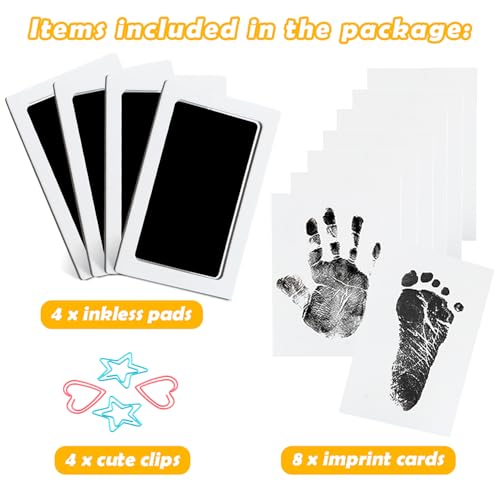 Kit Per Impronte Di Mani E Piedi Senza Inchiostro, Per Cani, Gatti, Animali Domestici, Con Tampone Di Inchiostro Pulito Per Neonati E Animali Domestici, Confezione Da 4 - 2