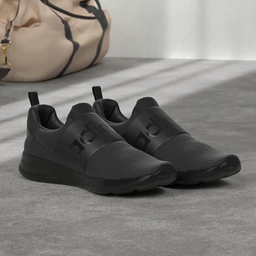 adidas Men's Lite Racer Adapt 4.0 Running Shoes, Black/Black/Black, 9 UK