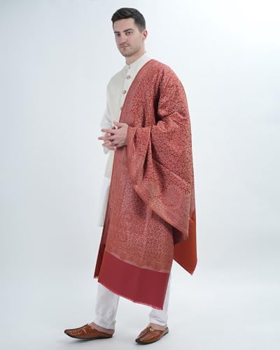 Image of Men's Kashmiri Wool Jamawar Shawl