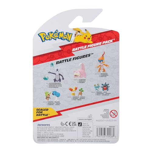 Pokémon PKW3587 - Battle Figure Pack - Pikachu und Bisasam, offizielle detaillierte Figuren, je 5 cm – Ansicht 5