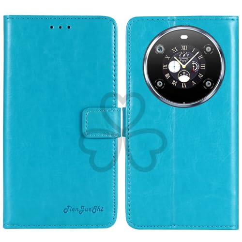 TienJueShi Blue Book Stand Retro Flip Leather Protector Phone Wallet Gel Cover Etui TPU Silicone Case For FOSSIBOT F109S 4G 6.74