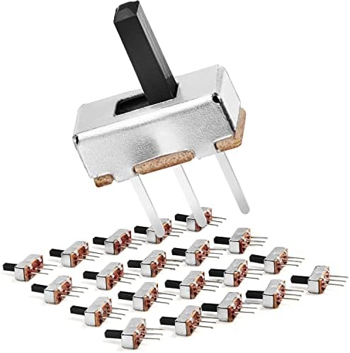 Chanzon SPDT Mini Micro Slide Switch 1p2t 2 Position 20pcs 6 mm Toggle Vertical Slide Switch Panel Mount Small High Knob Vertical for PCB Arduino Breadboard Electronic Board Dip Miniature SlideSwitch