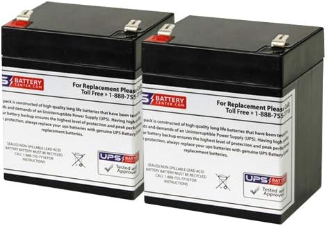 UPSBatteryCenter (Set of 2) 12V 5Ah F2 Compatible Replacement Battery for RB1270X2A CyberPower 24V Battery Pack