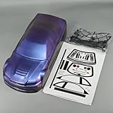 SANTAIZI 1/10 Scale R34 Style RC Clear Body Shell Replacement for Drift Racing Touring On-Road Car Width 200mm with Decal Sheet (Chameleon)