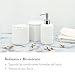 Imagen de ZCCZ - Juego de accesorios de baño blancos de 6 piezas: soporte para cepillo de dientes