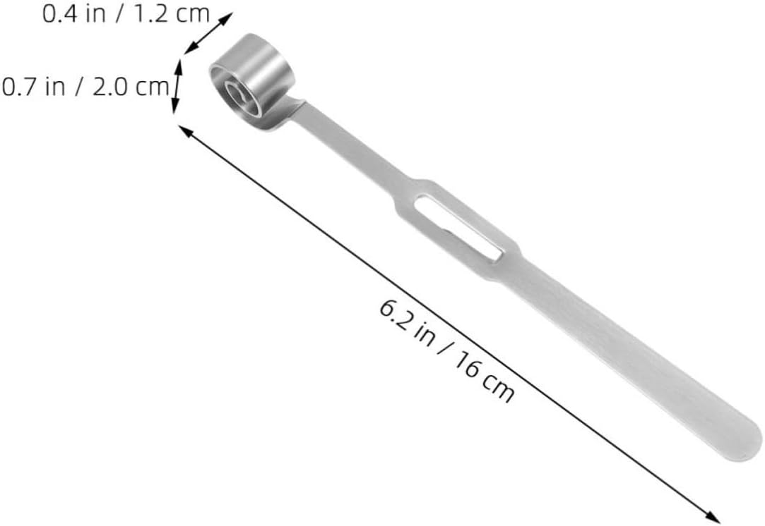 Stainless Steel Stirring Rod with Hook, Silver Drink Swizzle Stick