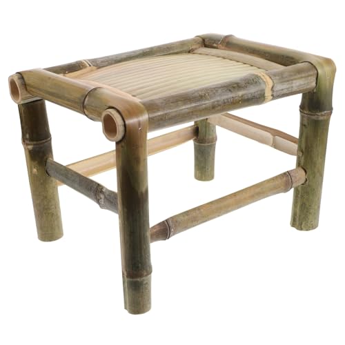Tabouret bambou naturel chaise basse intérieure et balcon portable