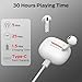 Monster N-Lite 208 Wireless Earbuds, Bluetooth Headphones Touch Control, Bluetooth Headphone with 30H Playtime, Wireless Headphones Type-C Charging, Clear Call for Running, Workout White