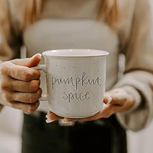 Sweet water decor fall coffee mugs seasonal 16oz ceramic campfire coffee cup microwave dishwasher safe autumn mug great for halloween pumpkin spice lattes thanksgiving pumpkin spice  urban country home decor
