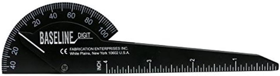 Baseline 12-1014 Black Plastic Finger Goniometer, 1-Finger Design