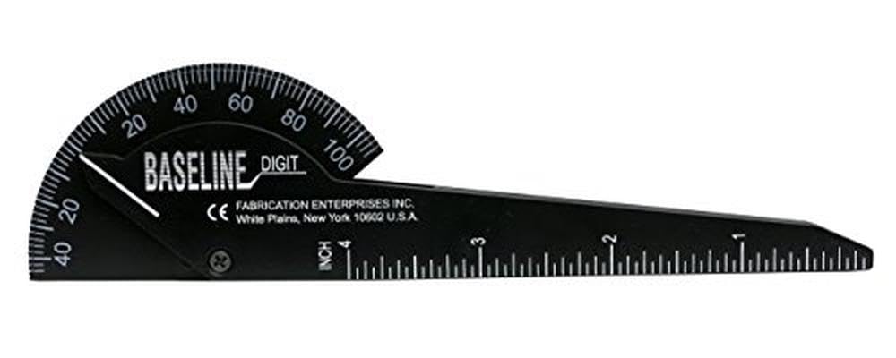 Baseline 12-1014 Black Plastic Finger Goniometer, 1-Finger Design