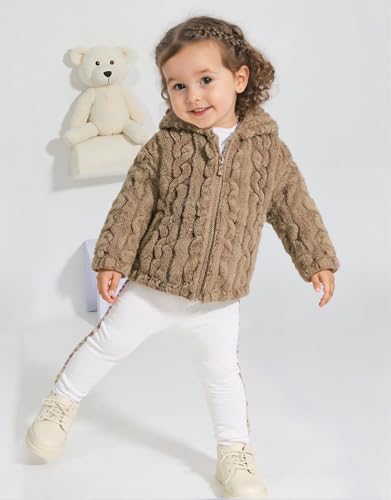 Image of Toddler Fleece Jacket Girls Warm Coats Winter Outerwear 2-6 Years