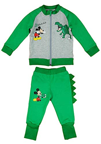 Chándal de 2 piezas para niño de Disney, Mickey Mouse, tallas 68, 74, 80, 86, 92, 98, 104, 110, 116, de algodón, sudadera con capucha o chaqueta y pantalón Modelo 8 80 cm Cover
