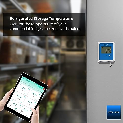 YoLink Smart X3 Version Outdoor Temperature Data Logger with Probe, Thermometer, 1/4 Mile Range, 5+ Years Battery Life, Emails, Text, App Alerts, Alexa, IFTTT. Pool, Hot Tub, Fish Tank. Hub Required!