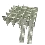 Organizador de cajones ajustables de cocina - Hecho de material PP de alta calidad, seguro y respetuoso con el medio ambiente, fuerte y duradero, dura mucho tiempo.