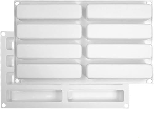 Miniatura 9 de Molde de barra de forma cuadrada larga para barra de energía, molde de silicona para ganache, gelatina, caramelos, galletas, golosinas para