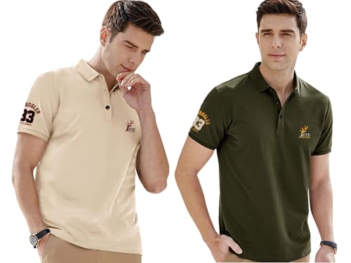 Image of Noble Monk Men's Cotton Blend Regular Fit Polo T-Shirt
