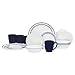 Corelle 20 Piece Livingware Dinnerware Set with Storage, Classic Café Blue, Service for 4