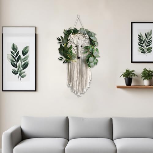 Tapiz de animales decoración pared dormitorio con plantas falsas 2