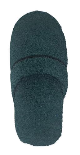 INGROSSO MERCERIE LCF - Zapatillas para hombre, 100% algodón, antisudor, lavables, ligeras, transpirables. Producción artesanal italiana, talla 39/43 (VERDE INTENSE)