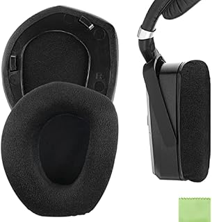 Geekria Comfort Velour Replacement Ear Pads for Sennheiser RS165, RS175, HDR165, HDR175, RS185, HDR185, RS195, HDR195 Headphones Ear Cushions, Headset Earpads, Ear Cups Repair Parts (Plastic Ring)