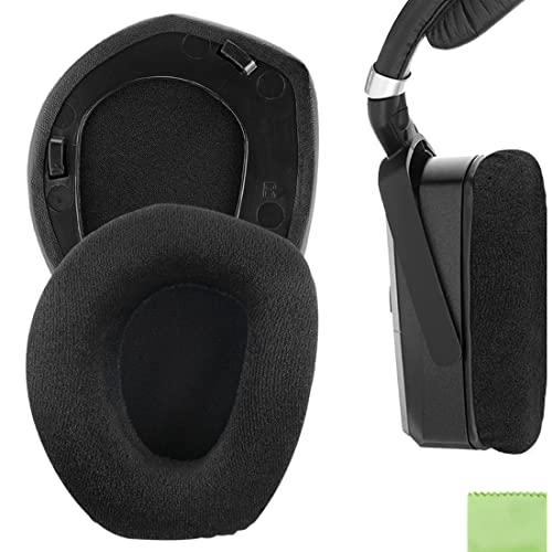Geekria Cuscinetti auricolari di ricambio in velluto comfort compatibili con cuffie Sennheiser RS165, RS175, HDR165, HDR175, RS185, HDR185, RS195, HDR195 (anello in plastica)