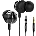 Betron BS10 Earphones Headphones, Powerful Bass Driven Sound, 12mm Large Drivers, Ergonomic Design, Black