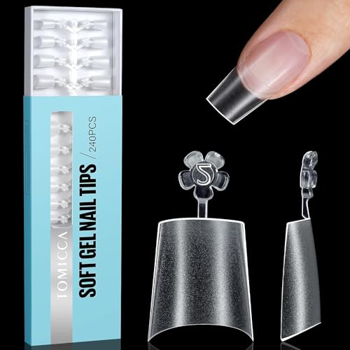 TOMICCA 240 punte finte per unghie finte, set di punte