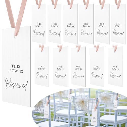 Clabby Paper Reserved Chair Signs, Pastel Pink