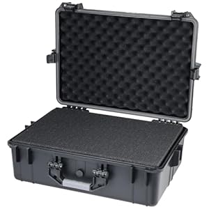 HMF ODK100 Outdoor-Fotokoffer, Transportkoffer mit Rasterschaumstoff | 57 x 41,5 x 21,5 cm