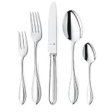 wmf besteck versilbert 60er jahre Inhalt: Besteck 12 Person (66 Teile): 12 Gabel, Messer, Löffel, Kuchengabel, Tee-/Kaffeelöffel, 1 Salatbesteck 2tlg, 1 Servierlöffel, 1 Schöpfer, 1 Serviergabel, 1 Tortenheber - Art.nr.: 1119006341