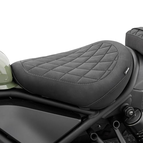 TaTonCycle Motorrad Sitzbank Fahrersitz für Rebel CMX 500 300 2017-2026 CMX500 CMX300 Solo Fahrer Sattel Sitz (Vorne- Schwarz)